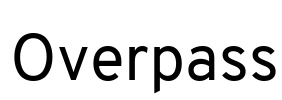 Overpass Font Image