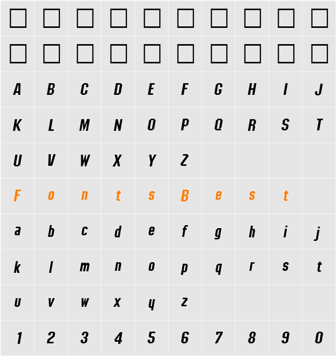 PSL-Samson Character Map