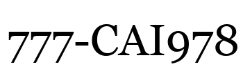777-CAI978 Font Image