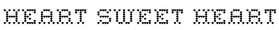 Heart Sweet Heart Font Image