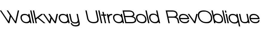 Walkway UltraBold RevOblique Font Image