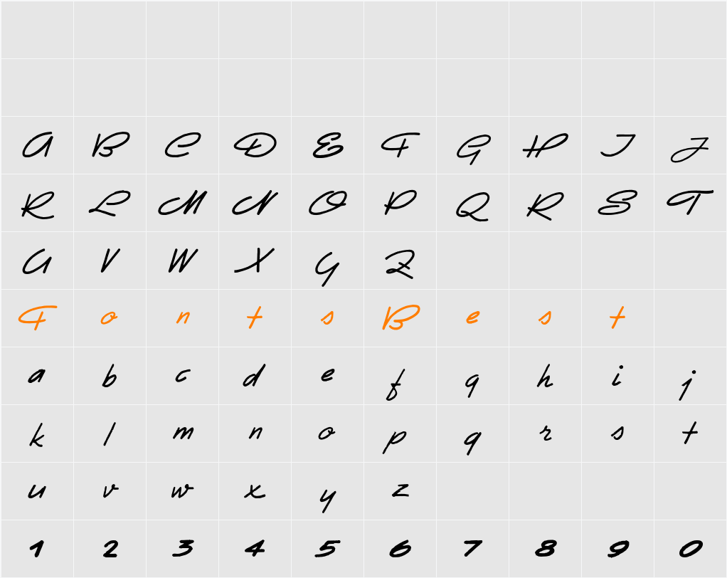 Eletroz Character Map