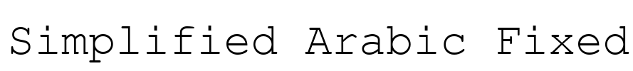 Simplified Arabic Fixed