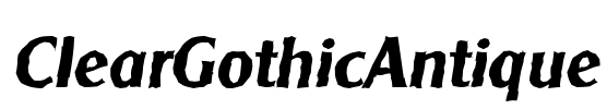 ClearGothicAntique Font Image