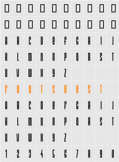 NeonlightDB Character Map