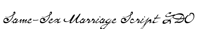Same-Sex Marriage Script LDO Font Image