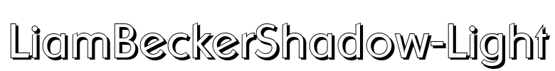 LiamBeckerShadow-Light Font Image