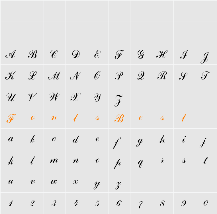 Excellence Character Map