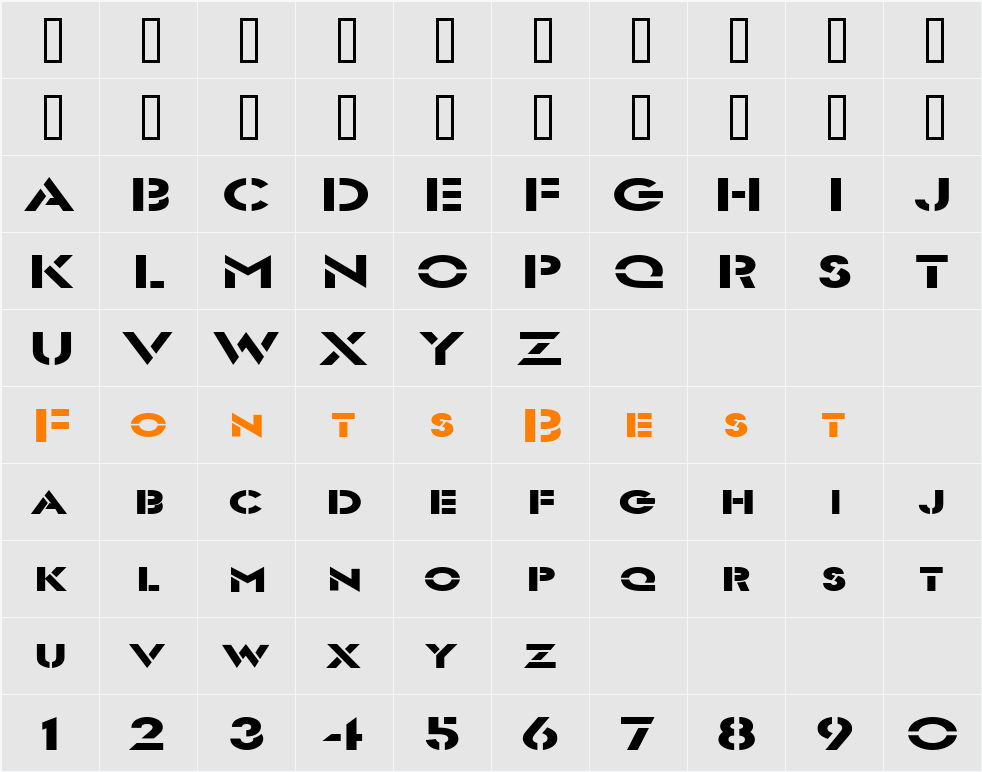 Templett Extended Character Map