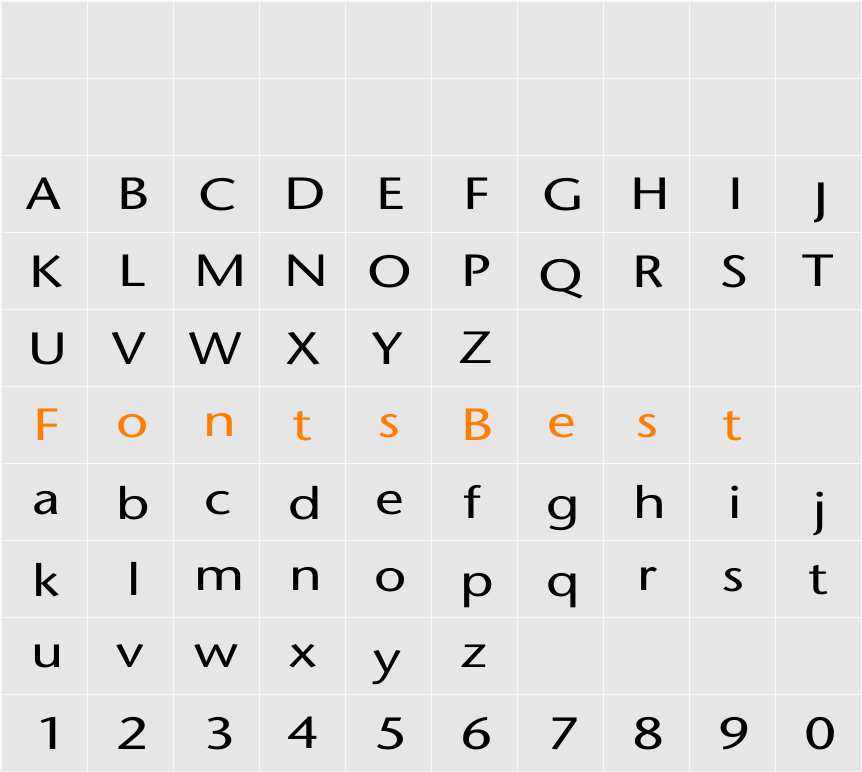 SapirSans Wd Character Map