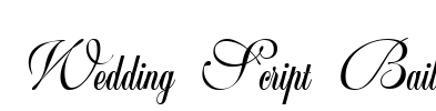 Wedding Script Bail Font Image
