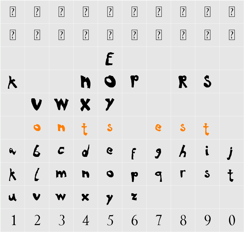 NoRules Character Map