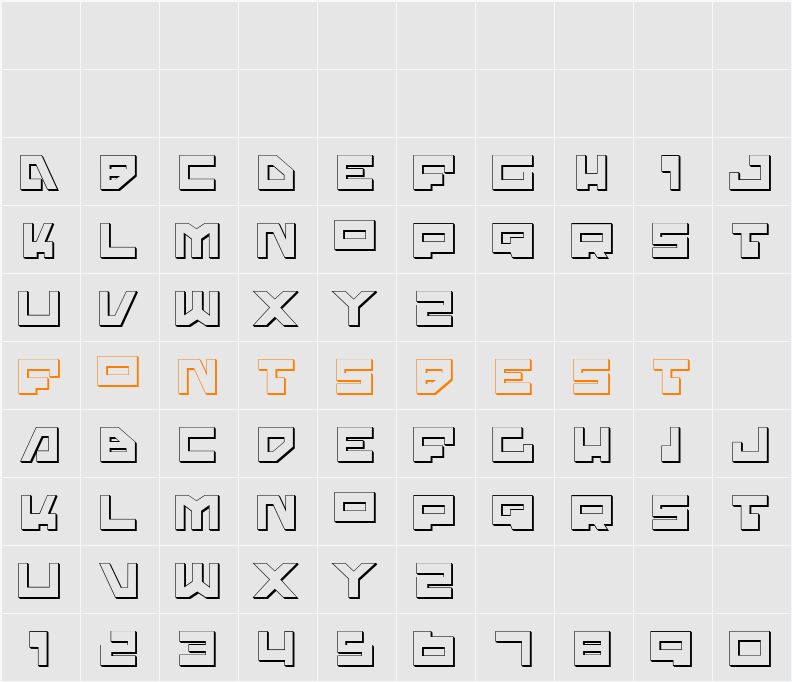 Trajia Shadow Character Map