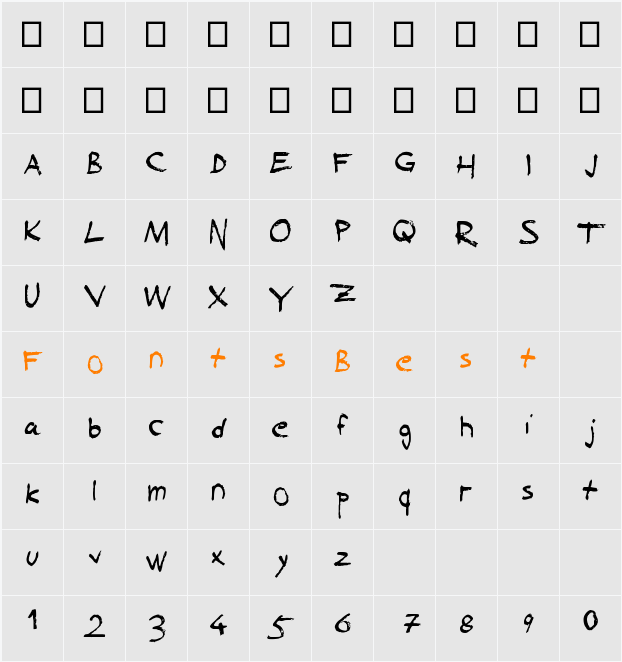 Sucked Dry Character Map