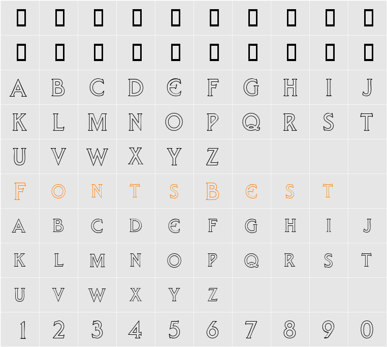 ResusaSCapsSSK Character Map