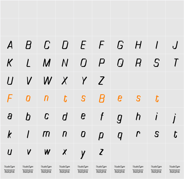 TinyPlate Character Map