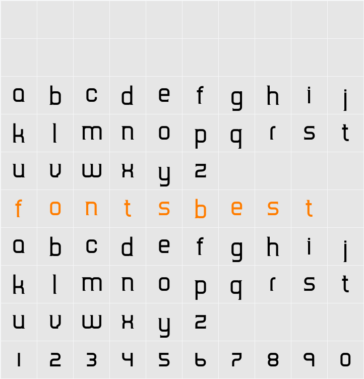 TripSerifCE Character Map