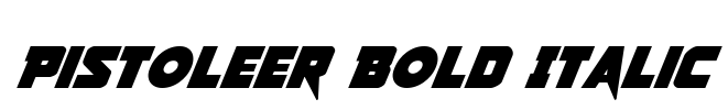 Pistoleer Bold Italic Font Image