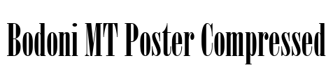 Bodoni MT Poster Compressed Font Image