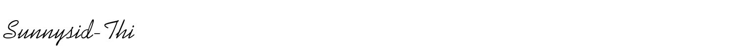 Sunnysid-Thin Font Image