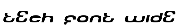 Tech Font Wide