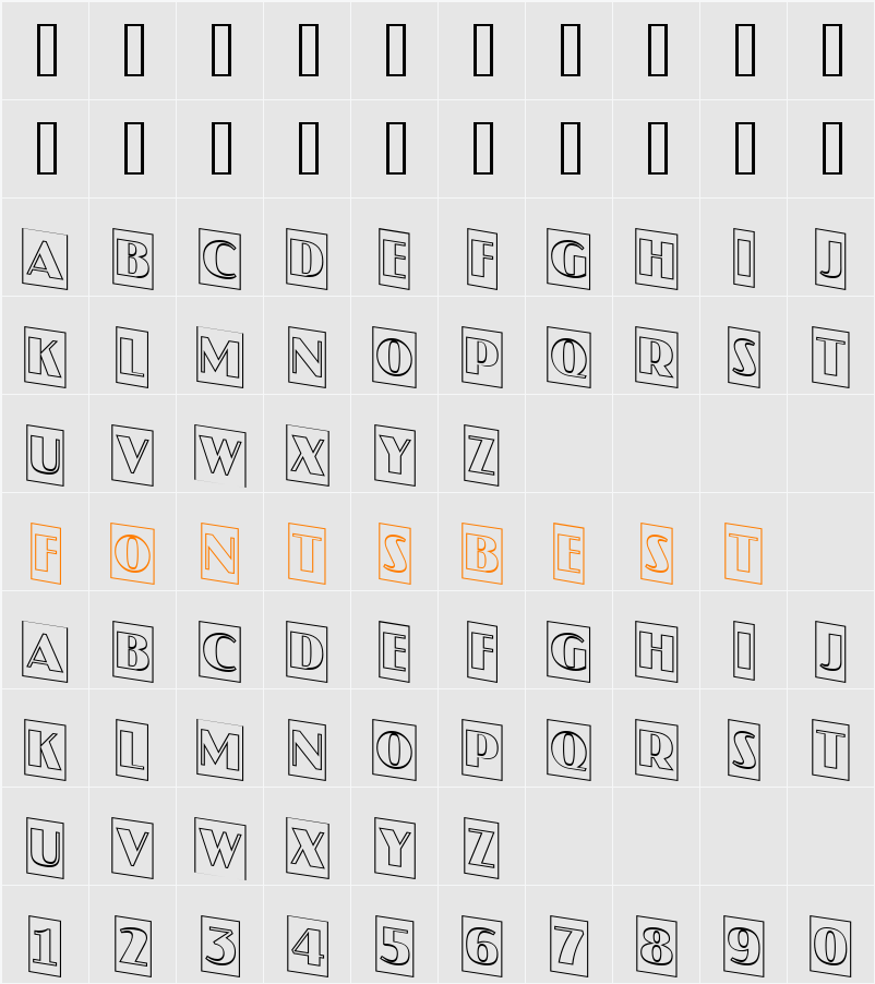 a_JasperCmOtlDn Character Map