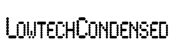 LowtechCondensed Font Image