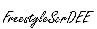 FreestyleScrDEE Font Image
