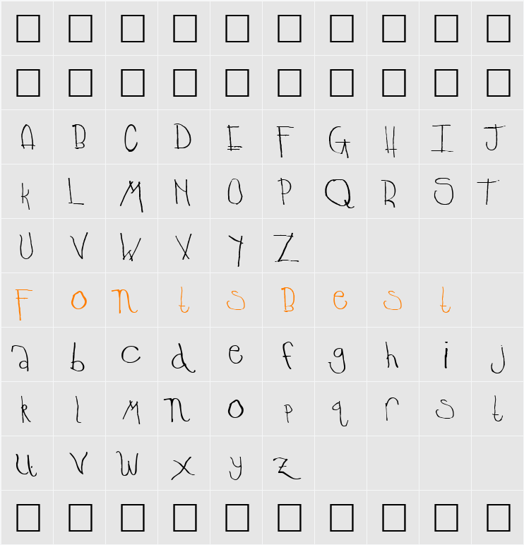 TIMKIN Character Map