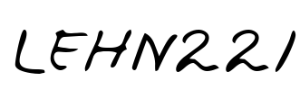 LEHN221 Font Image