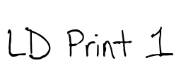 LD Print 1 Font Image