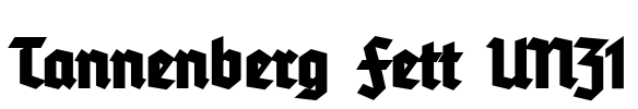Tannenberg Fett UNZ1 Font Image