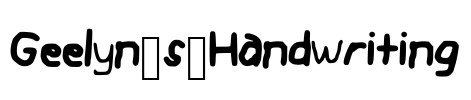 Geelyn_s_Handwriting Font Image