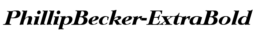 PhillipBecker-ExtraBold Font Image