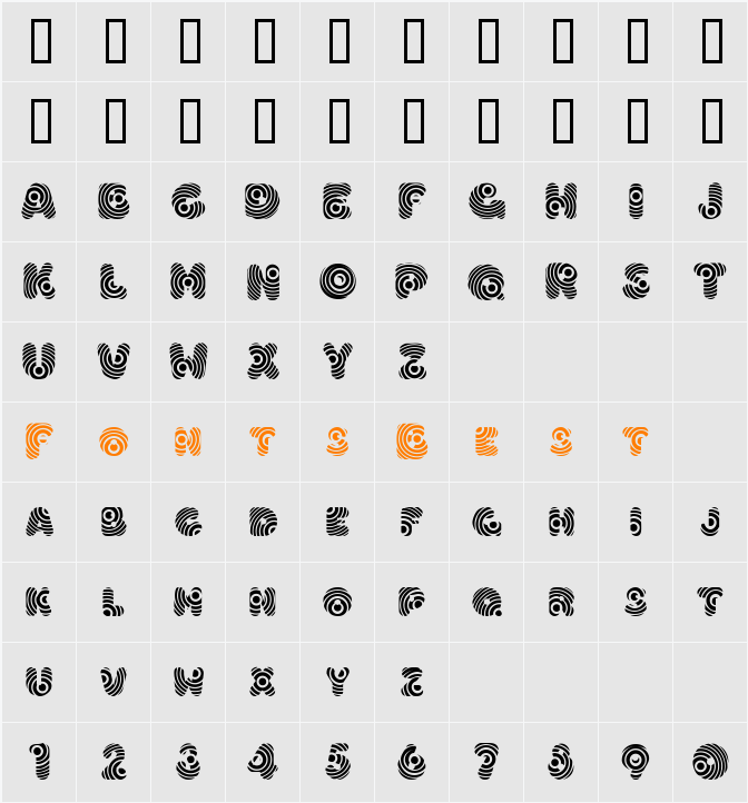 Hypmotizin Character Map