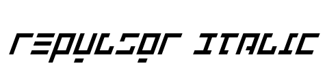 Repulsor Italic Font Image