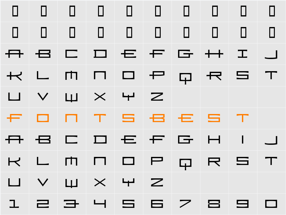 RamizRegularA Character Map