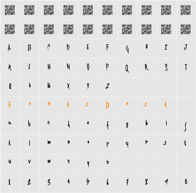 TwentySingles Character Map