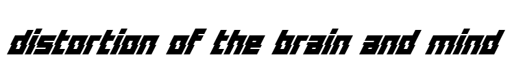 Distortion Of The Brain And Mind Font Image