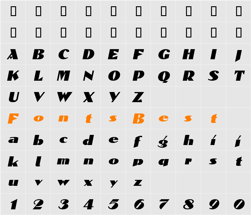 Domenic Character Map