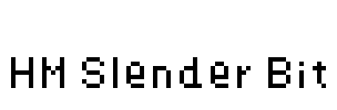 HM Slender Bit Font Image