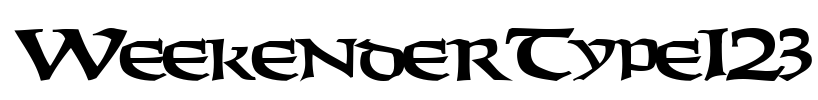 WeekenderType123 Font Image