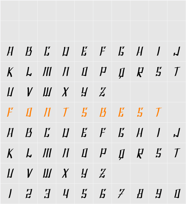 SF Shai Fontai Extended Character Map