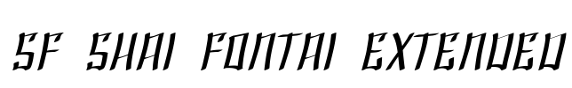SF Shai Fontai Extended Font Image