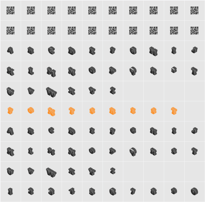 Gotcha Character Map