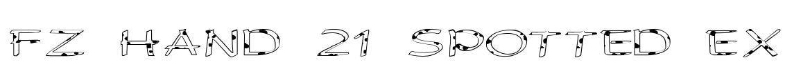 FZ HAND 21 SPOTTED EX Font Image