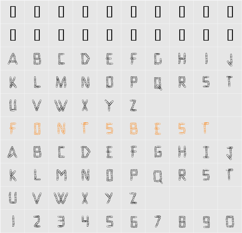 KlipJoint Character Map