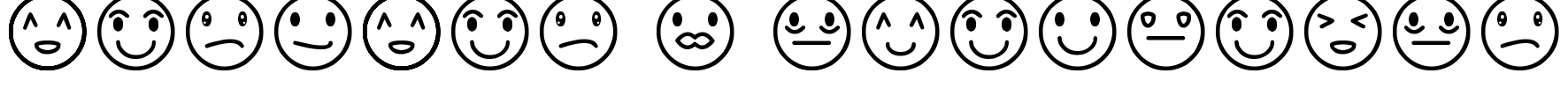 Rostros y emociones Font Image