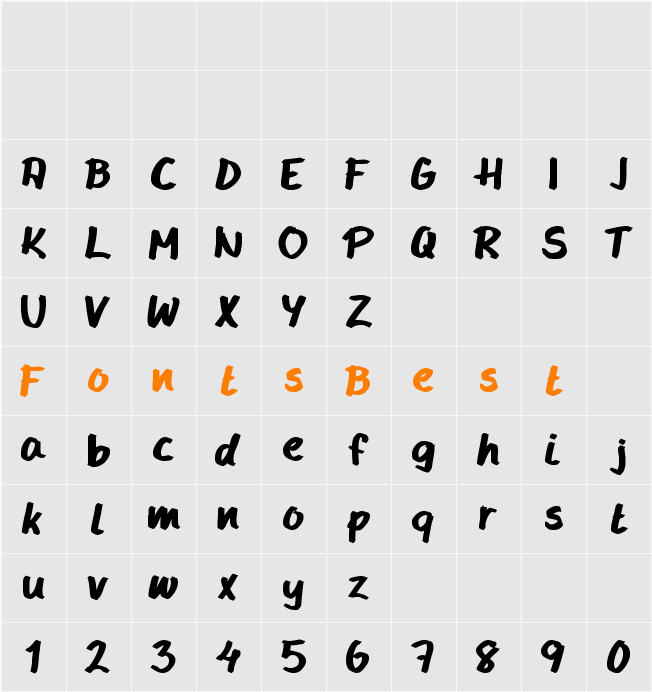 HANDYHANDY Character Map