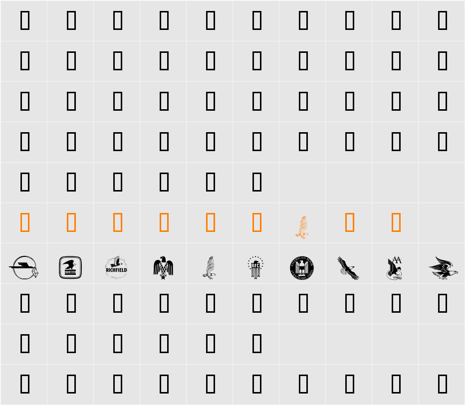 Eagles Character Map